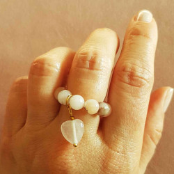 pierścionek  pink heart