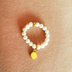 pierścionek  perłowy