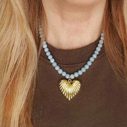 Naszyjnik z sercem blue