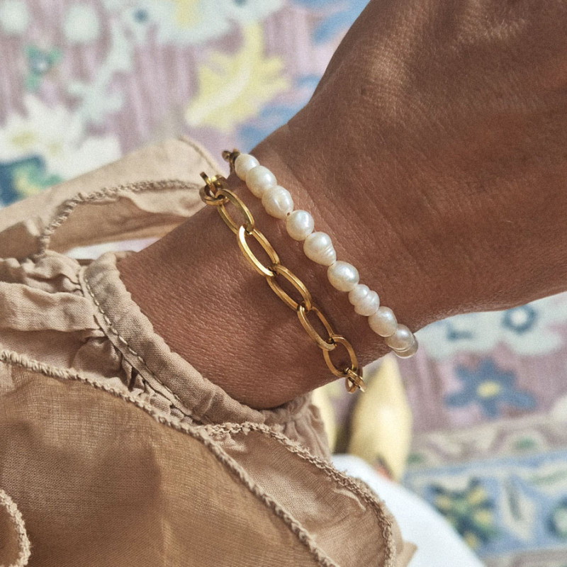 BRANSOLETKA z pereł naturalnych no 01