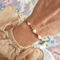 BRANSOLETKA z pereł...