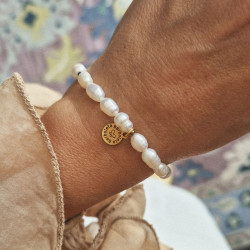 BRANSOLETKA z pereł...