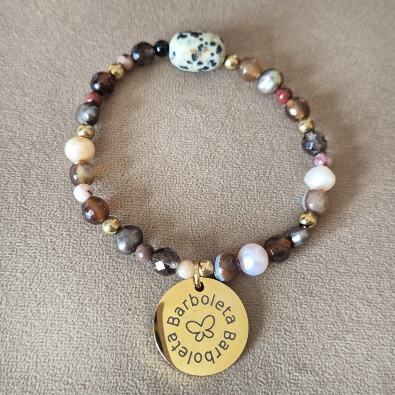 bransoletka z jaspisem dalmatyńskim no 05