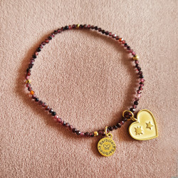 bransoletka z granatami i...