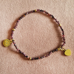 bransoletka z granatami &...