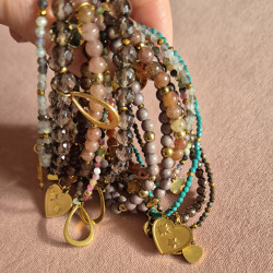 bransoletka z awenturynu z serduszkiem