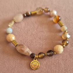 unikatowa bransoletka z ametystem, cytrynem