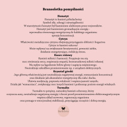 BRANSOLETKA amulet  cytryn turmalin ametyst