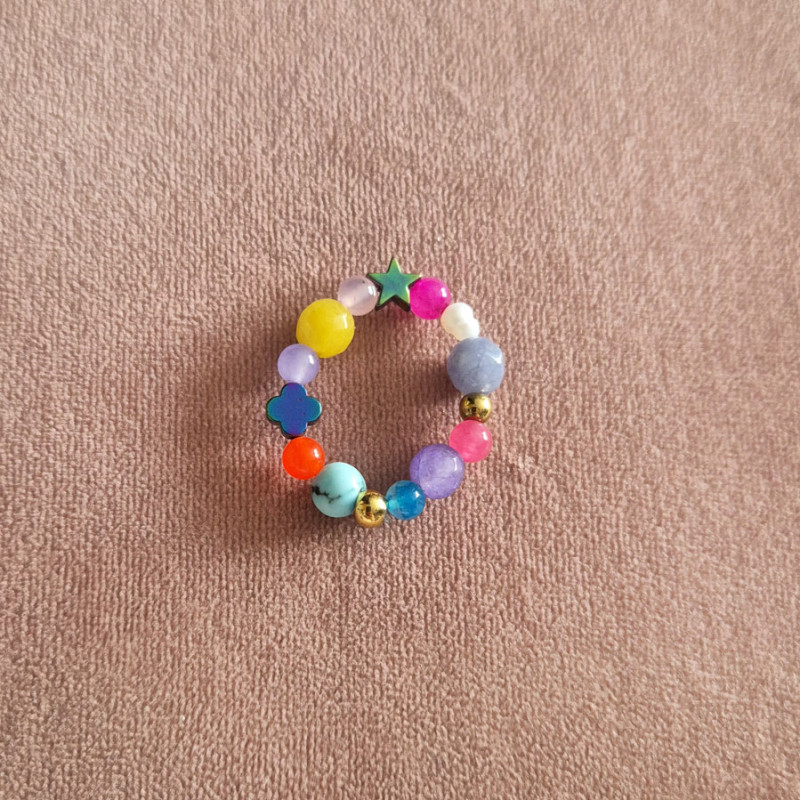 pierścionek z kamieni naturalnych multi