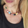 choker Confetti blue rose