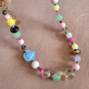choker Confetti blue rose