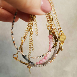 BRANSOLETKA Z KWARCU DYMNEGO